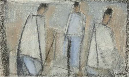 Josef Costazza Senza titolo pastelli su cartoncino Dimensioni : cm. 29x47...