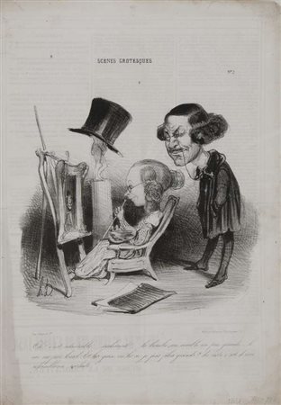 Honorè Daumier "La pittrice e il ritratto" da Scenes Grotesques n.2, 1838...