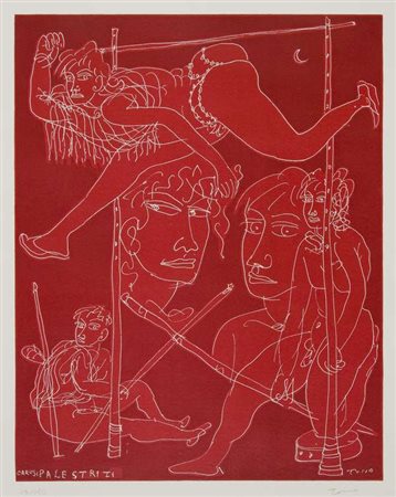 Tono Zancanaro Carusi Palestriti litografia,es. 18/150 Dimensioni : cm. 48x38...