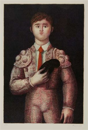 Antonio Bueno Torero litografia a colori,es. p.d.a. Dimensioni : cm. 60x40...