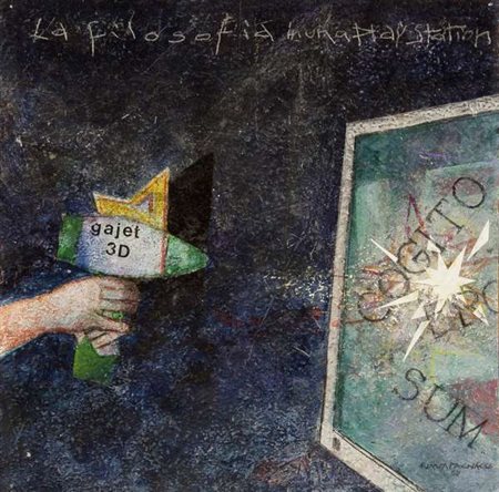 Andrea Pagnacco Filosofia in una play station, 2011 tecnica mista su...