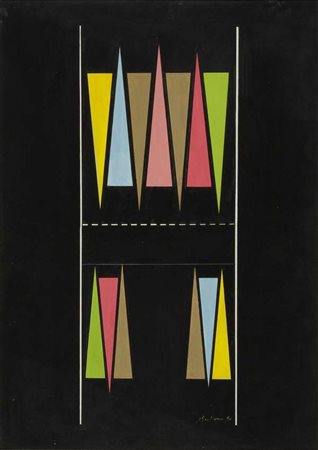 Antonio Bertone Composizione, 1990 olio su cartoncino intavolato Dimensioni :...