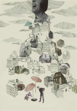 Isabella Mara Pass-Home, 2011 tecnica mista e collage su cartoncino...