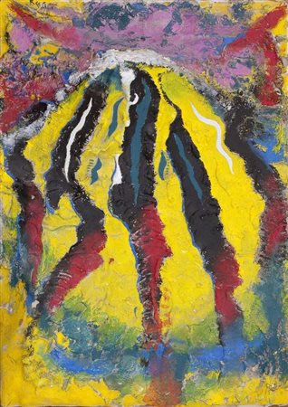 Raffaele Cesari Vulcanologitistichezziria tecnica mista su tela estroflessa...