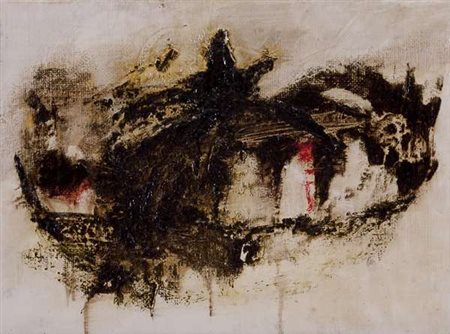 Andrea Greco Karma 57, 2012 catrami,smalti e resina su tela di juta...