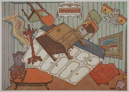 Cesare Garuti La danza dei mobili, 2010 computer grafica,es. 002 Dimensioni :...