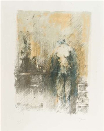 Giuseppe Ajmone Nudo litografia su carta es. XXII/XL Dimensioni : cm. 61x46...