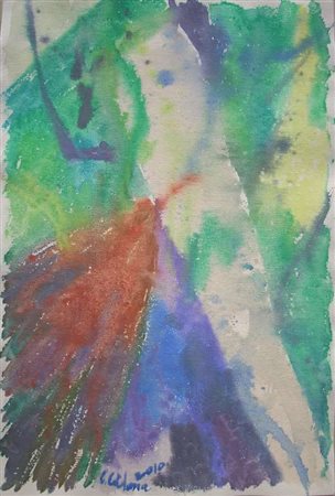 Claudio Caldana Presenza nel paesaggio, 2010 acquarello su tela Dimensioni :...