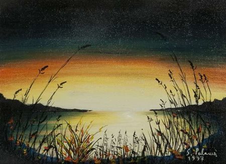 Salvatore Palamà Fra le canne, 1997 tempera protettiva su tela su tavola...