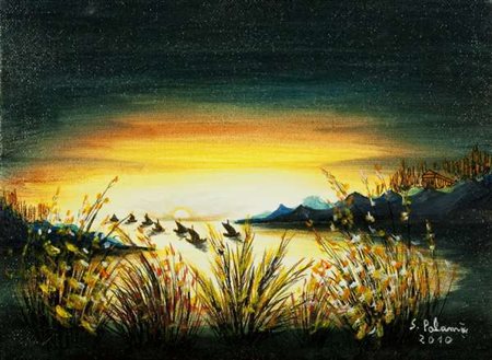 Salvatore Palamà L'approdo, 2010 tempera protettiva su tela su tavola...