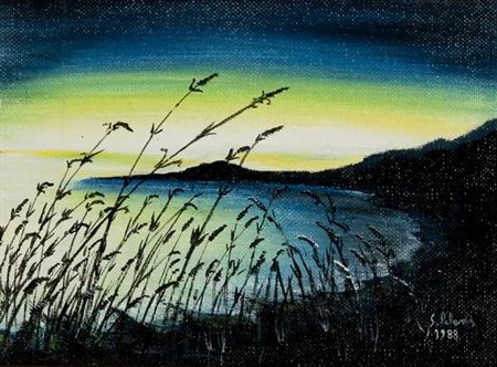 Salvatore Palamà Tramonto, 1988 tempera protettiva (olio) su tela su tavola...