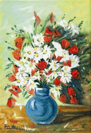 Pietro Dell'Aversana Fiori misti, 2003 olio su tela Dimensioni : cm. 18x13...