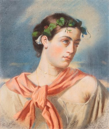 Scuola francese, secolo XX - Giovane donna come baccante