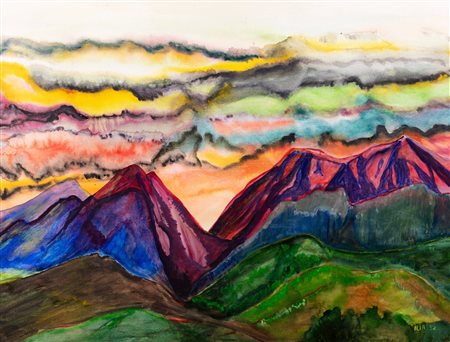 Ilia Peikov (Sofia 1911-Roma 1988)  - Alba sui monti