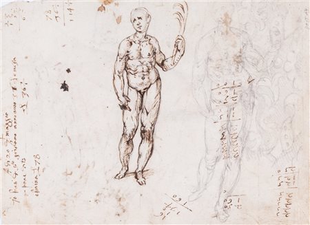 Cherubino Alberti, detto il Borgheggiano (Borgo Sansepolcro 1553-Roma 1615)  - Study for some figures