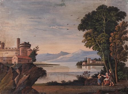 Scuola italiana, secolo XVIII - Due paesaggi