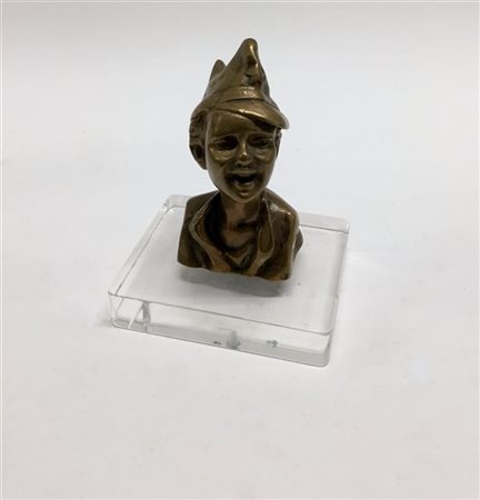 Ignoto 
"Scugnizzo"
Scultura in bronzo (cm h 12)
 (difetti)