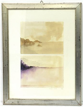 Ignoto "Comesempre e Comemai" 1981
due acquarelli incollati su cartoncino
foglio