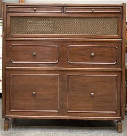 Mobile radio/giradischi modello "Italdea-Milano ". Italia, anni '70. (cm 91x97x