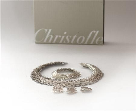CHRISTOFLE
Parure in argento composta da collier, bracciale e orecchini (con un
