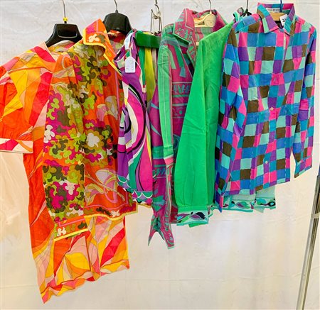 EMILIO PUCCI 
Lotto composto da un miniabito in cotone con collo coreano, una g