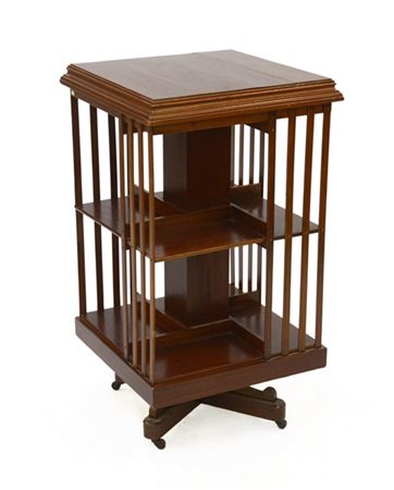 Libreria girevole a giorno munita di rotelle (51x91x51) (difetti)