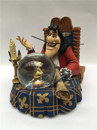 Carillon Disney con snowglobe a tema "Capitano Uncino", resina policroma e vetr