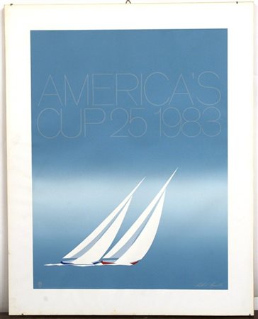 Poster serigrafico dell'America's Cup 1983 ideato dall'artista Keith Reinolds
c