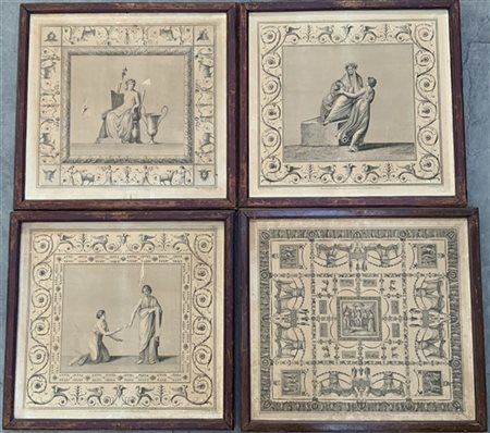 CARLONI Marco, serie di sei incisioni tratte da "Le Antiche Camere delle Terme