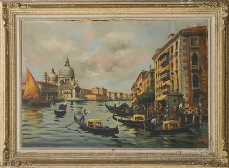 Ivano Bridda "Santa Maria della Salute, Venezia" olio su tela (cm 70x100) Firmat