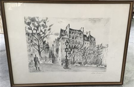 Lotto composto da tre litografie firmate di soggetto e misure diverse, in corni