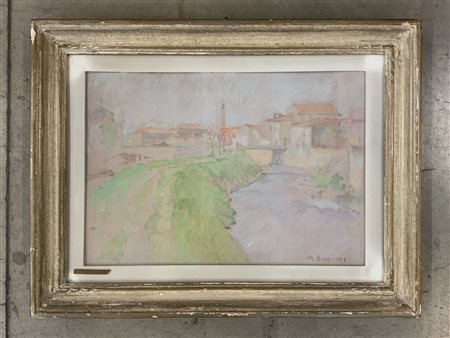 Moreno Zoppi "Primavera a Monteforte" olio su compensato (cm 34x50) Firmato e da