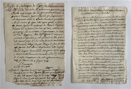 Due antichi manoscritti del secolo XVIII. (lievi difetti)