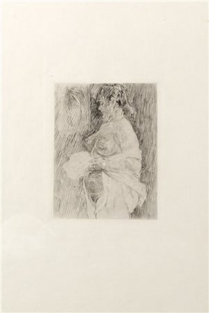 Félicien Rops Le major est si difficile
Incisione originale mm 152x115 (all'impr