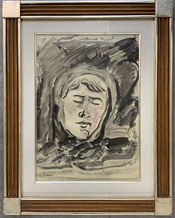 Augusto Magli "Volto"
Tempera su carta. Firmato "A. Magli" in basso a sinistra (