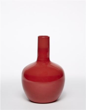 Venini Vaso a bottiglia della serie "Cinesi". Murano, anni '60/'70. Vetro incami