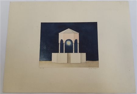 Davide Pizzigoni Composizione. Italia, 1985. Acquerello su carta. Firmato in bas