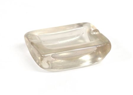 Manifattura di Murano 
Posacenere in vetro massello incolore fortemente iridato