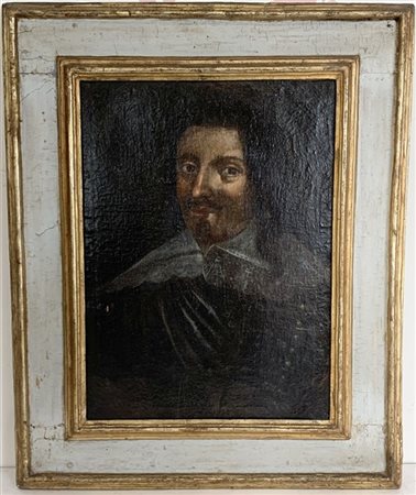 Ignoto "Gentiluomini" coppia di antichi dipinti ad olio su tela (cm 53x42) In c