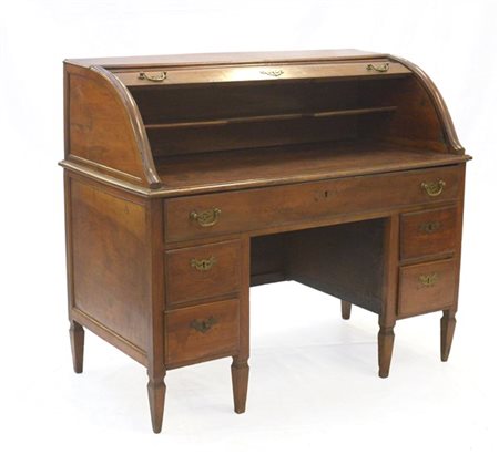 Scrittoio a rullo ad un cassetto sottopiano e quattro più piccoli laterali, gam