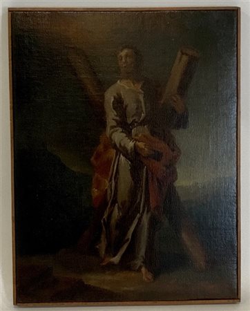 Scuola del secolo XVIII "Sant' Andrea" olio su tela (cm 43x33) (restauri)