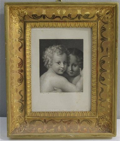 Tommaso Raggio, secolo XIX, da Bartolomeo Schedoni "Fanciulli" incisione (mm 15