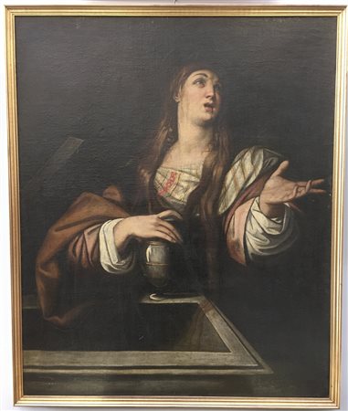 Ignoto del secolo XVII "Maddalena" olio su tela (cm 119x98) In cornice (restaur