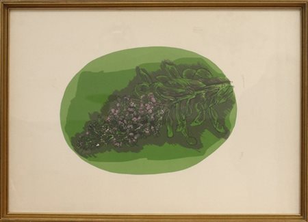 Ennio Morlotti "Senza titolo" 
litografia a colori
cm 70x50
numerata 54/99 e fir