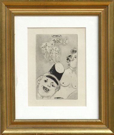 Marc Chagall "La Luxure II" 
acquaforte dalla raccolta "Les Sept Péchés Capitaux