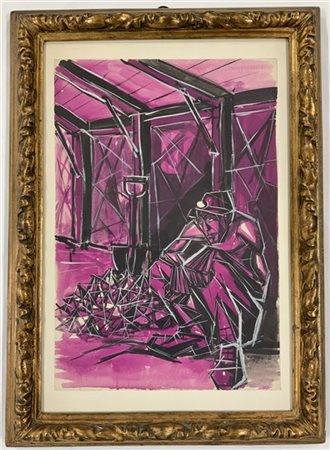 Carlo Cuneo "Senza titolo" 1953
tecnica mista su carta
cm 49x33
firmata e datata