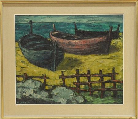 Franz Ficara "Senza titolo" 1960
olio su tela
cm 50x60
firmato e datato in basso