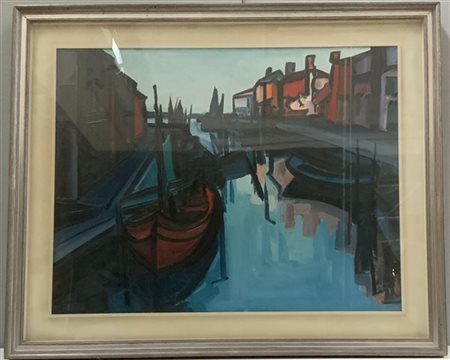 Mario Signori "Burano" 
olio su tela
cm 70x90
firmato e titolato al verso. In co