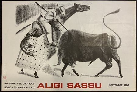 Lotto composto da quattro manifesti espositivi su Morlotti, Birollli e Aligi Sa