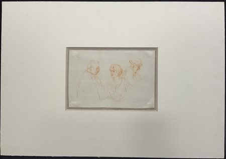 Pio Semeghini "Studio di tre figure" 
disegno a sanguigna
cm 13x19,5 (lievi dife